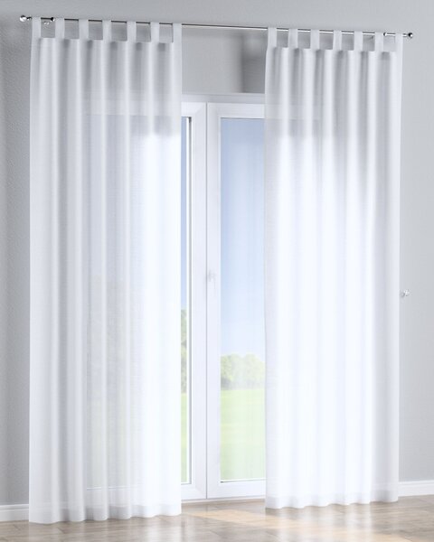 Füles függöny termék színe fehér szövet áttetsző, fonott