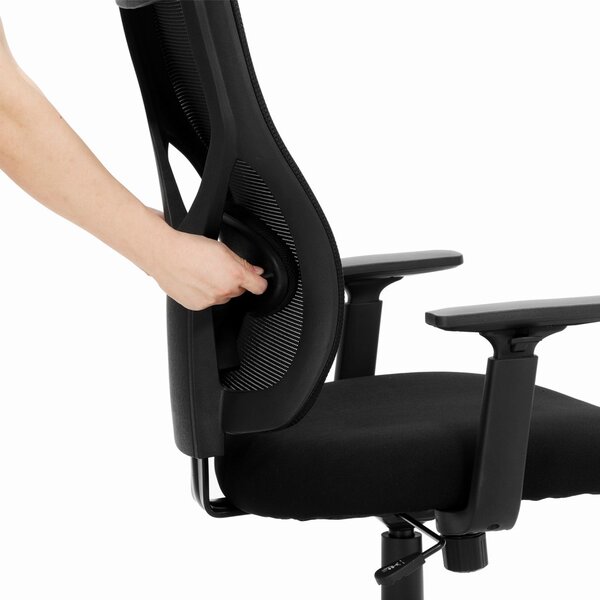 SONGMICS Ergonomikus Hálós Irodai Szék Állítható Deréktámasszal Fekete