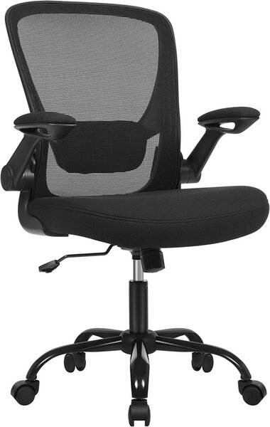 SONGMICS Ergonomikus Irodai Szék Hálós Háttámlával Fekete