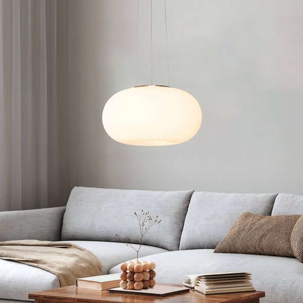 EGLO Optica modern függő lámpa, 35 cm, dimmelhető, Fehér / opál, Nappali / Étkező, Üveg, Modern
