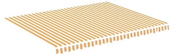 Sárga és fehér csere napellenző ponyva 4,5 x 3,5 m
