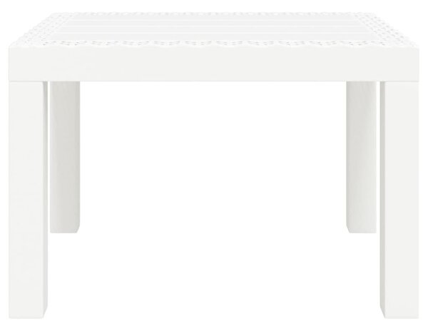 Fehér PP kerti asztal 59 x 47 x 40 cm