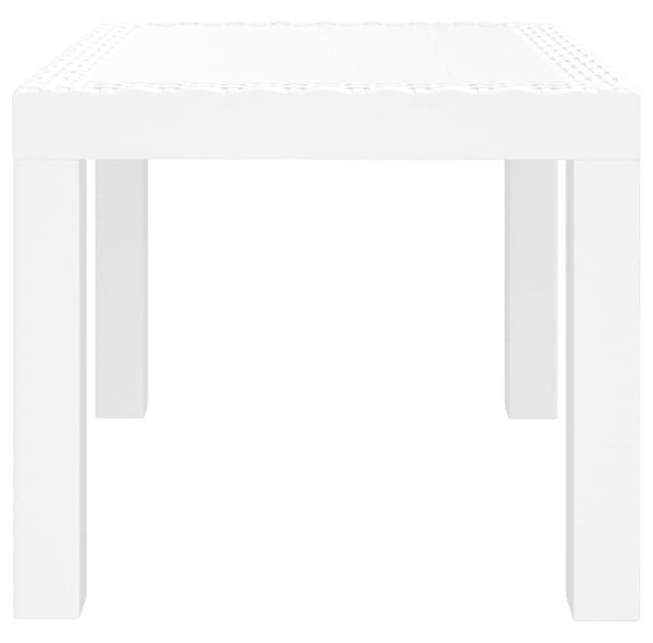 Fehér PP kerti asztal 59 x 47 x 40 cm