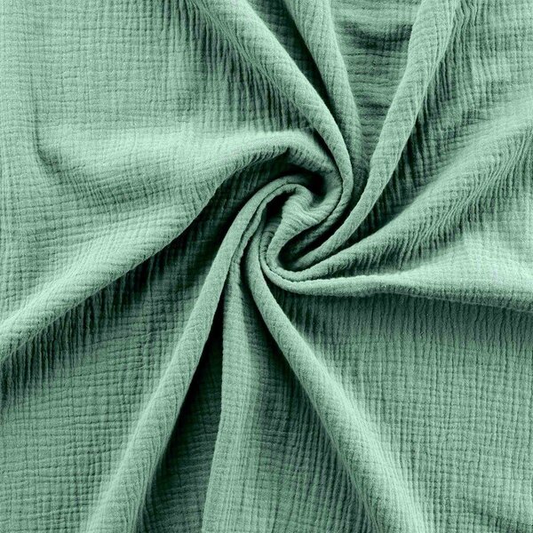 Világoszöld kétszemélyes-hosszabbított muszlin ágyneműhuzat 240x220 cm Angelia – douceur d'intérieur