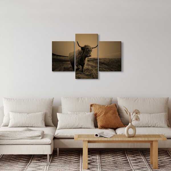Kép - Skót tehén menekül (90x60 cm)