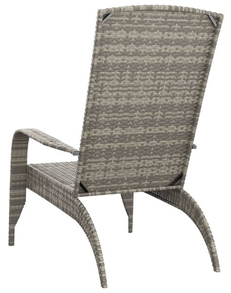 Szürke polyrattan Adirondack kerti szék