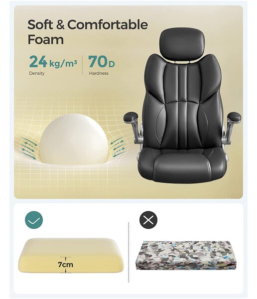 SONGMICS Racing Gamer Szék Fekete Ergonomikus Irodai Szék
