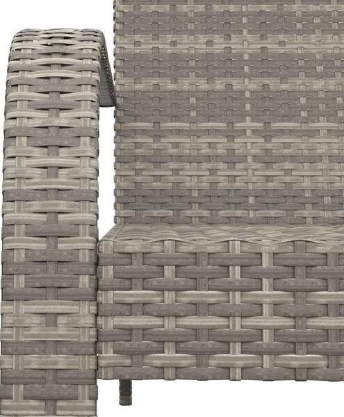 Szürke polyrattan Adirondack kerti szék