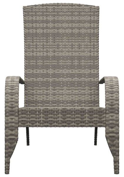 Szürke polyrattan Adirondack kerti szék