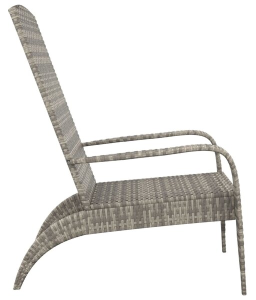 Szürke polyrattan Adirondack kerti szék