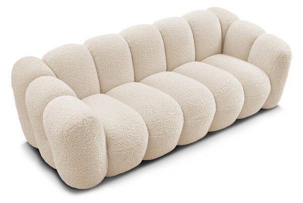 Bézs buklé kanapé 232 cm Hippolyte – Bobochic Paris