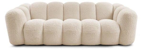 Bézs buklé kanapé 232 cm Hippolyte – Bobochic Paris