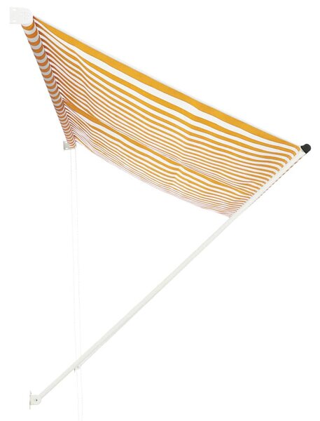 Feltekerhető sárga és fehér napellenző 300 x 150 cm