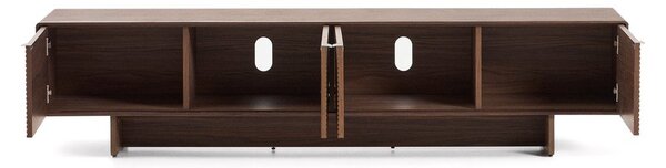 Sötétbarna TV-állvány diófa dekorral 200x46x40 cm Norlen – Kave Home
