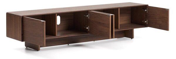 Sötétbarna TV-állvány diófa dekorral 200x46x40 cm Norlen – Kave Home