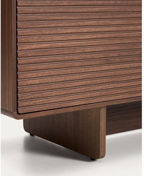 Sötétbarna TV-állvány diófa dekorral 200x46x40 cm Norlen – Kave Home