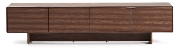 Sötétbarna TV-állvány diófa dekorral 200x46x40 cm Norlen – Kave Home