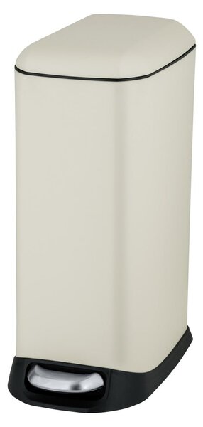 Krémszínű acél pedálos szemetes 12 l Design – Wenko