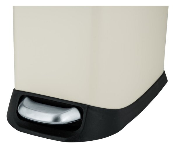 Krémszínű acél pedálos szemetes 12 l Design – Wenko