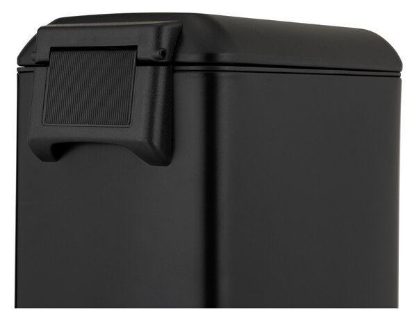 Matt fekete acél pedálos szemetes 20 l Design – Wenko