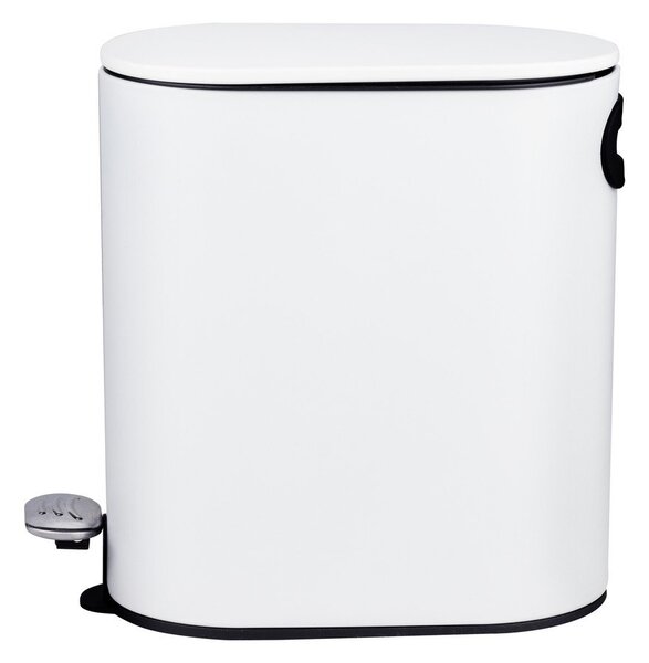 Matt fehér acél pedálos szemetes 5 l Collungo – Wenko