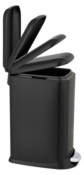 Matt fekete acél pedálos szemetes 20 l Design – Wenko