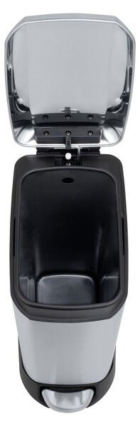 Ezüstszínű rozsdamentes acél pedálos szemetes 12 l Design – Wenko
