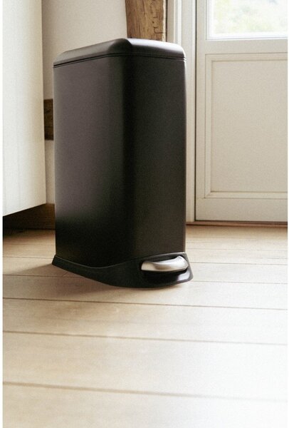 Matt fekete acél pedálos szemetes 20 l Design – Wenko