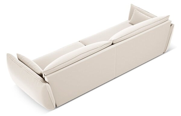 Bézs bársony kanapé 248 cm Vanda – Mazzini Sofas
