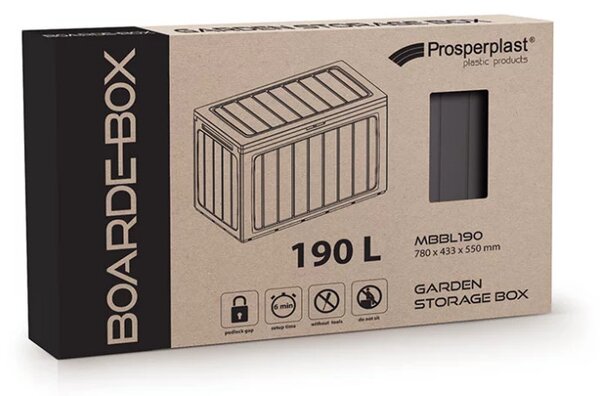 Prosperplast BOARDEBOX kerti doboz antracit 190L