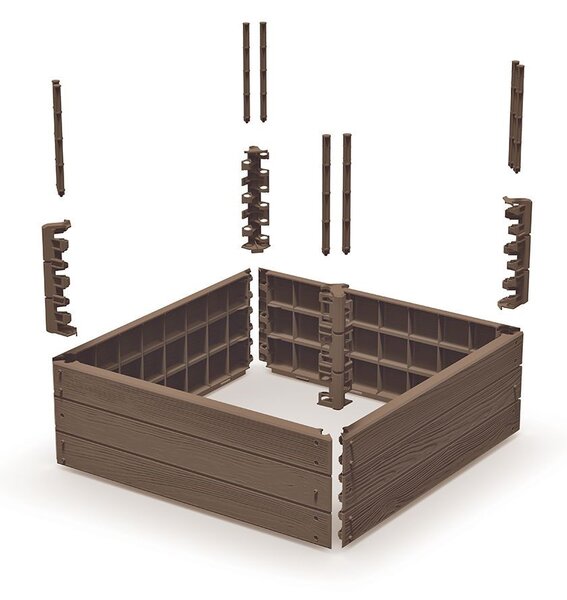 Prosperplast BASE WOODY magaságyas 75,6 cm barna