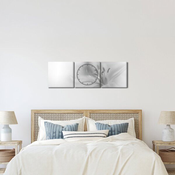 Kép - Delicate Lily (órával) (90x30 cm)