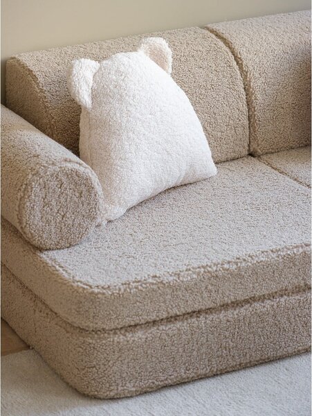 Világosbarna buklé gyerek kanapé 132 cm Settee – Wigiwama