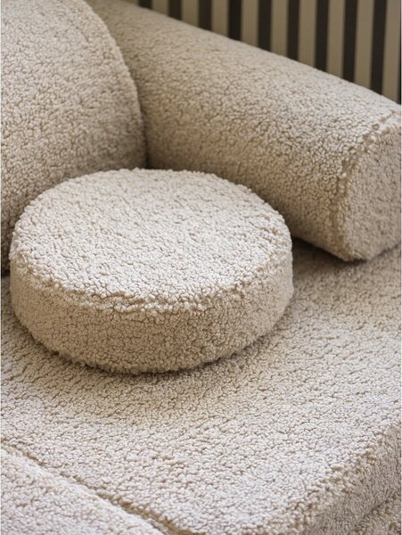Világosbarna buklé gyerek kanapé 132 cm Settee – Wigiwama