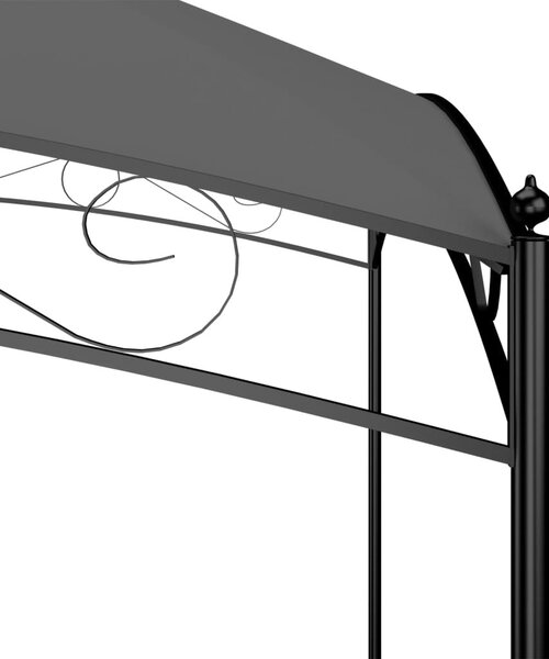 Antracitszürke pavilon 3 x 4 x 2,65 m 180 g/m²