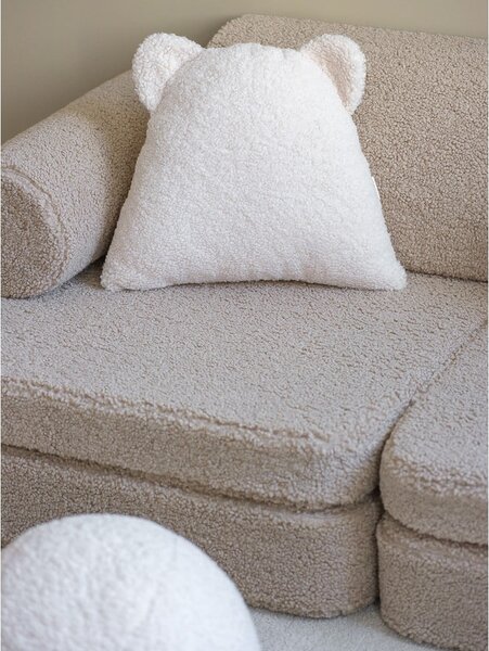 Világosbarna buklé gyerek kanapé 132 cm Settee – Wigiwama