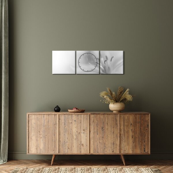 Kép - Delicate Lily (órával) (90x30 cm)