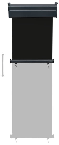 Fekete erkély oldalnapellenző 65 x 250 cm