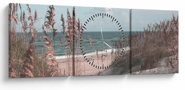 Kép - Rózsaszín strand (órával) (90x30 cm)