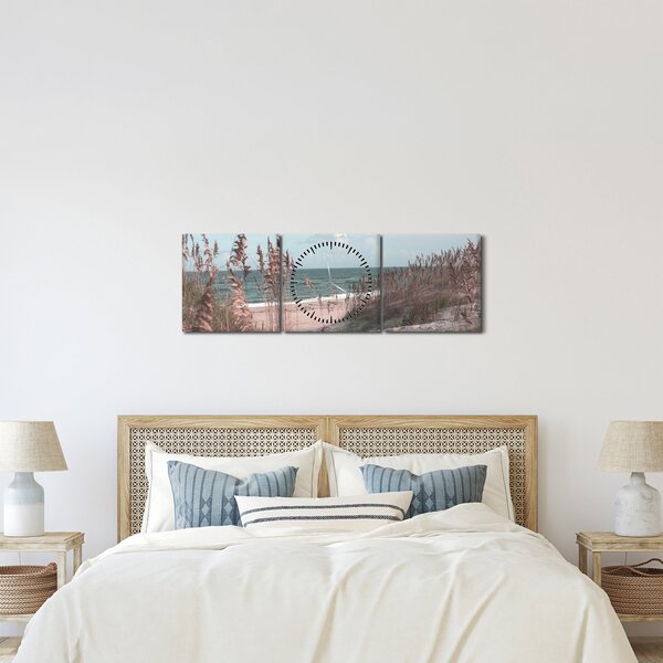 Kép - Rózsaszín strand (órával) (90x30 cm)