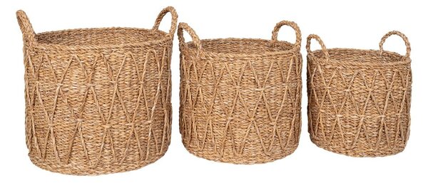 Tengerifű tárolókosár szett 3 db-os ø 32x30 cm Krabi – House Nordic