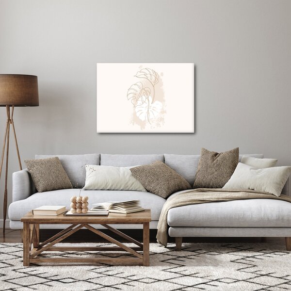 Kép - Line art monstera N⁰1 (70x50 cm)