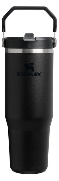 Fekete rozsdamentes acél termosz 890 ml IceFlow™ Flip Straw 2.0 Tumbler Black – Stanley