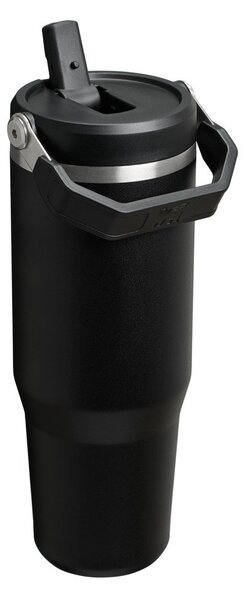 Fekete rozsdamentes acél termosz 890 ml IceFlow™ Flip Straw 2.0 Tumbler Black – Stanley