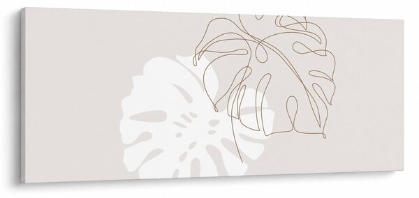 Kép - Line art monstera N⁰2 (120x50 cm)