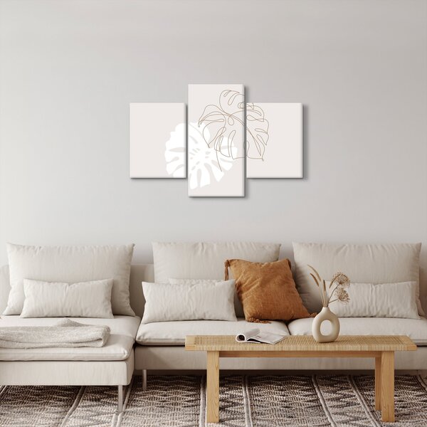 Kép - Line art monstera N⁰2 (90x60 cm)