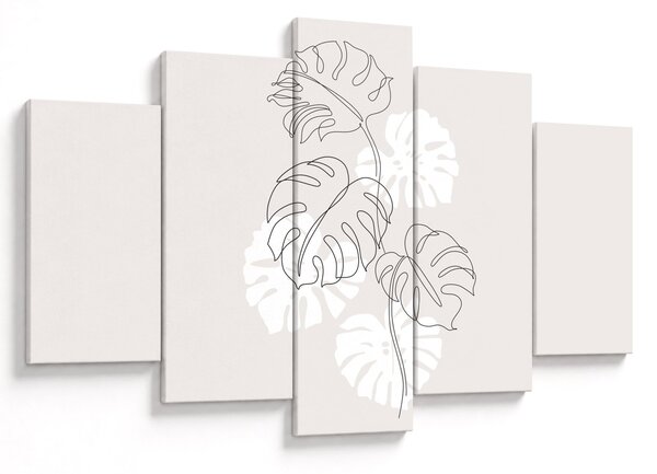 Kép - Vonalkép monstera N⁰3 (150x105 cm)
