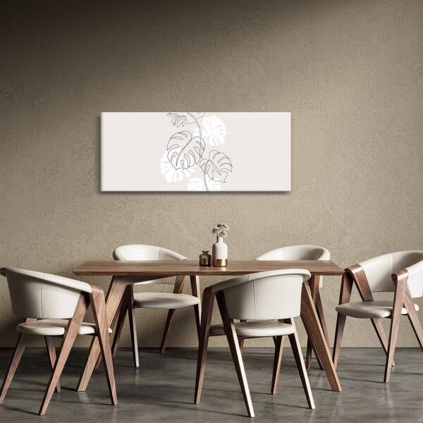 Kép - Vonalkép monstera N⁰3 (120x50 cm)