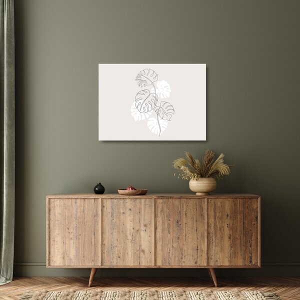 Üveg kép - VonalÜveg kép monstera N⁰3 (70x50 cm)