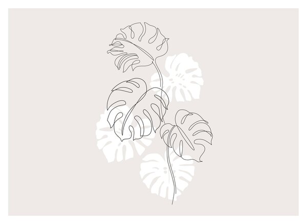 Üveg kép - VonalÜveg kép monstera N⁰3 (70x50 cm)